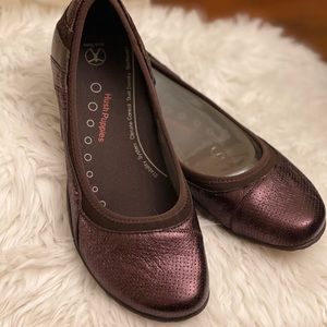 Hush Puppies Dark Brown Leather Flats 9.5